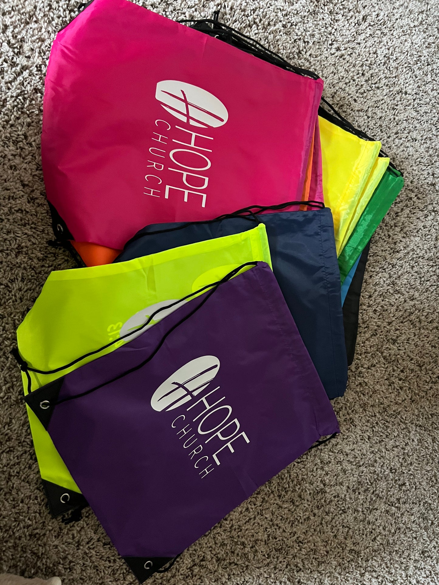 Custom Drawstring Backpacks FRONT ONLY