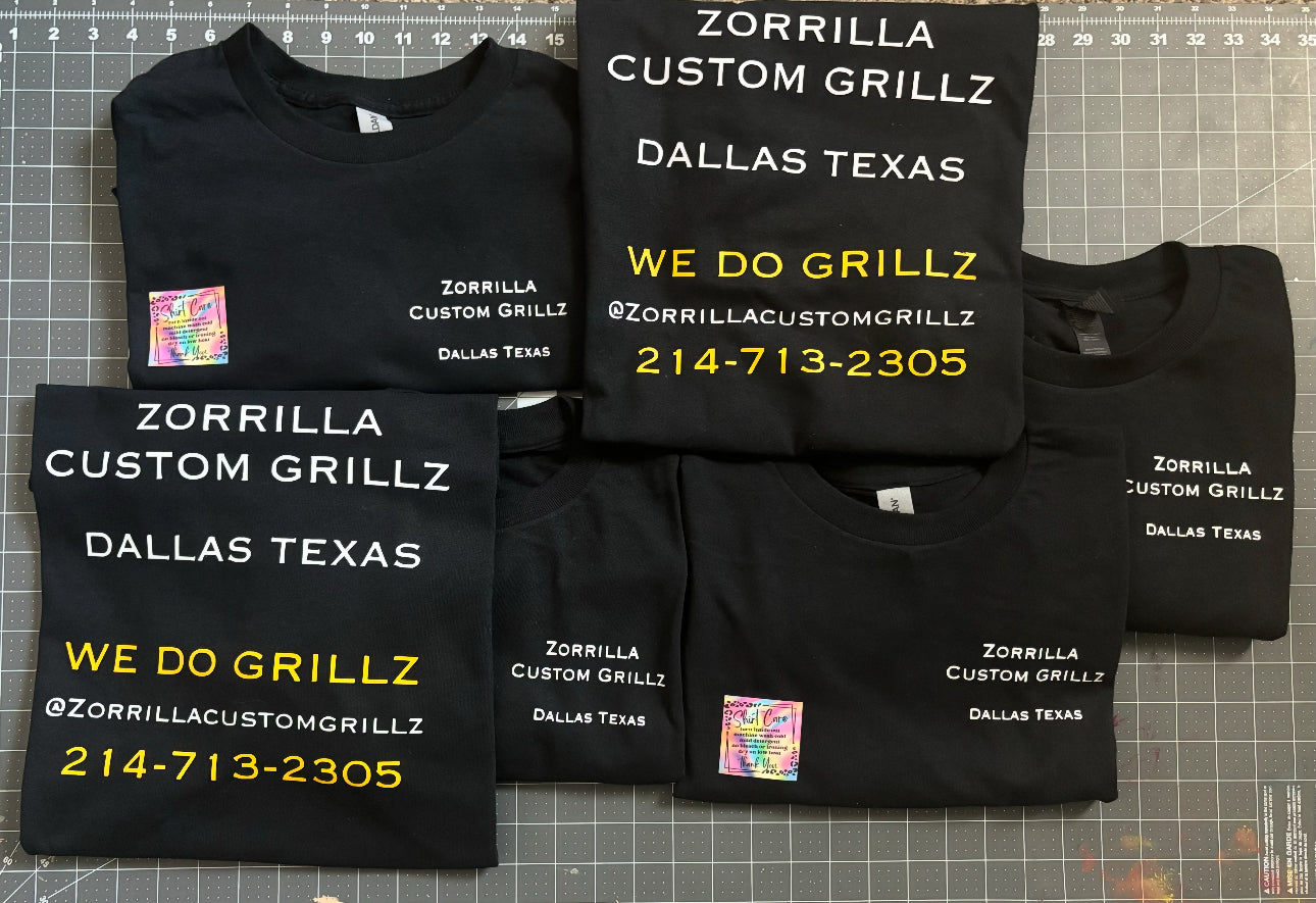 Customized T Shirt FRONT ONLY