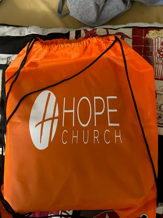Custom Drawstring Backpack Front and Back