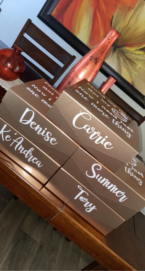 Custom EMPTY Bridesmaid Boxes
